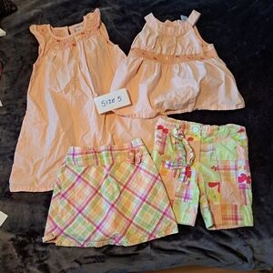 Gymboree girls size 5 butterfly line 4 piece set